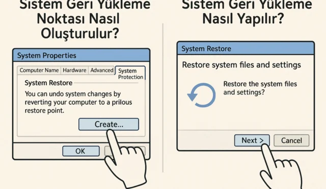 Sistem Geri Yükleme Noktası Nasıl Oluşturulur? Sistem Geri Yükleme Nasıl Yapılır?