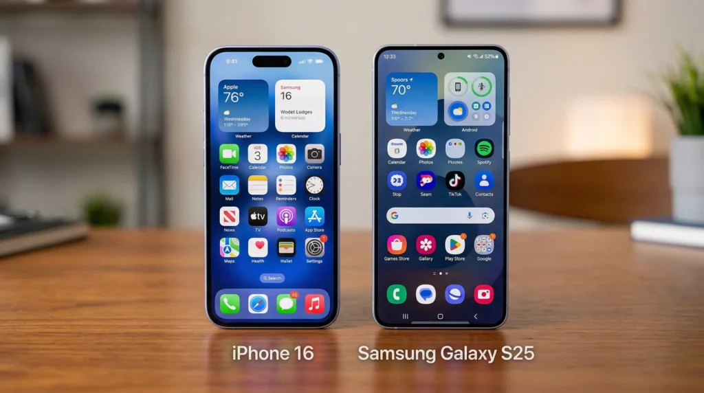 iPhone 16 vs Samsung Galaxy S25